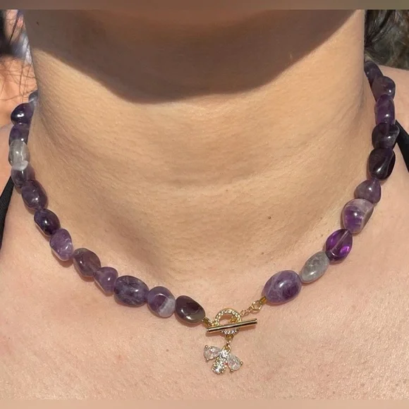 HANDMADE CRYSTAL QUARTZ JEWELRY NECKLACE - Picture 2 of 5